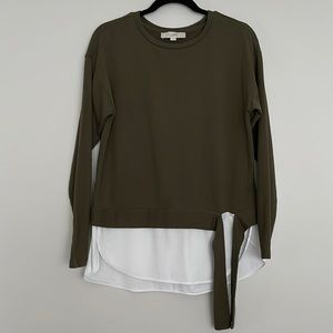 Loft Tie Hem Sweatshirt Sz S